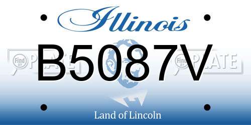 B5087V Illinois License Plate
