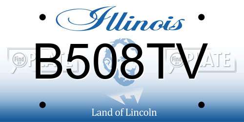 B508TV Illinois License Plate