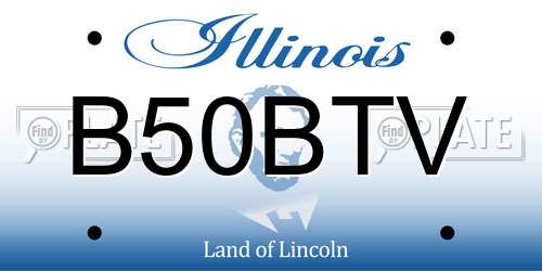 B50BTV Illinois License Plate