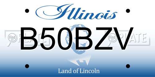 B50BZV Illinois License Plate