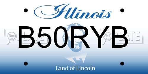 B50RYB Illinois License Plate