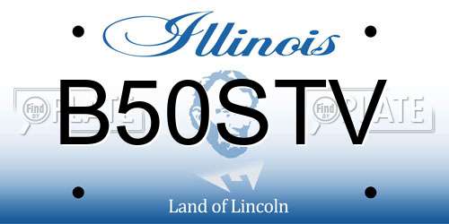 B50STV Illinois License Plate