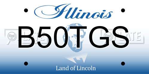 B50TGS Illinois License Plate