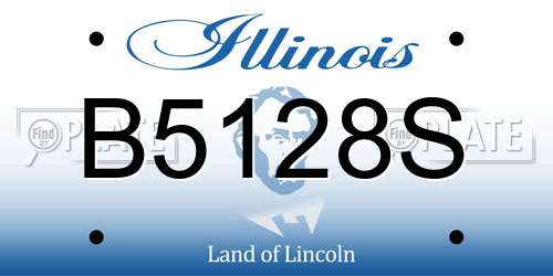 B5128S Illinois License Plate