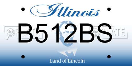 B512BS Illinois License Plate