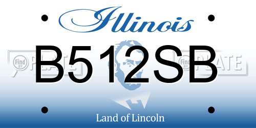 B512SB Illinois License Plate