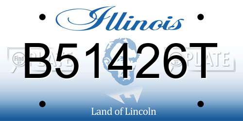 B51426T Illinois License Plate