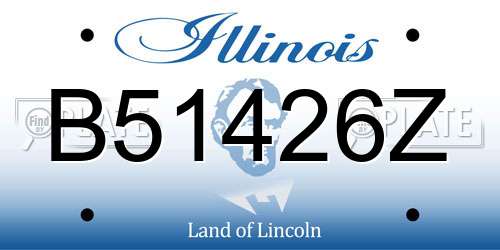 B51426Z Illinois License Plate