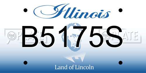 B5175S Illinois License Plate