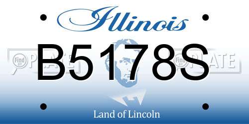 B5178S Illinois License Plate