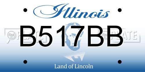 B517BB Illinois License Plate