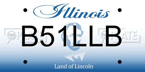 B51LLB Illinois License Plate