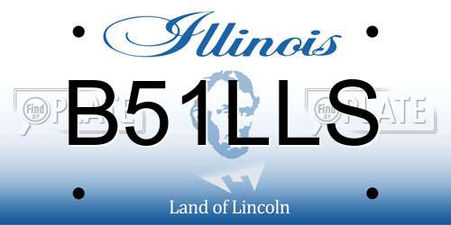 B51LLS Illinois License Plate