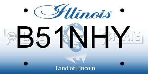 B51NHY Illinois License Plate