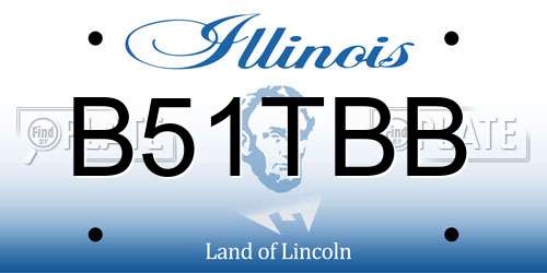 B51TBB Illinois License Plate
