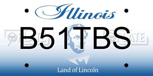 B51TBS Illinois License Plate