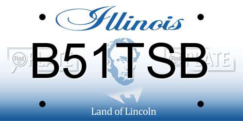 B51TSB Illinois License Plate
