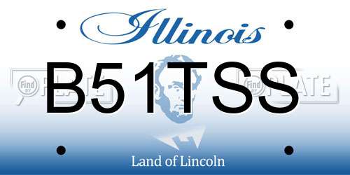 B51TSS Illinois License Plate