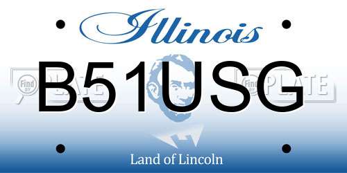 B51USG Illinois License Plate