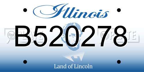B520278 Illinois License Plate