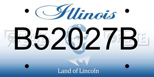 B52027B Illinois License Plate