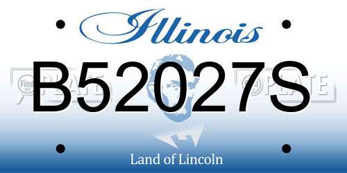 B52027S Illinois License Plate