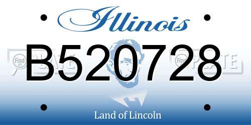 B520728 Illinois License Plate