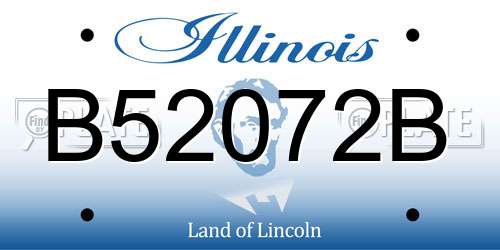 B52072B Illinois License Plate