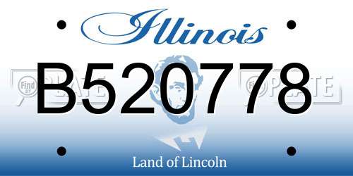 B520778 Illinois License Plate