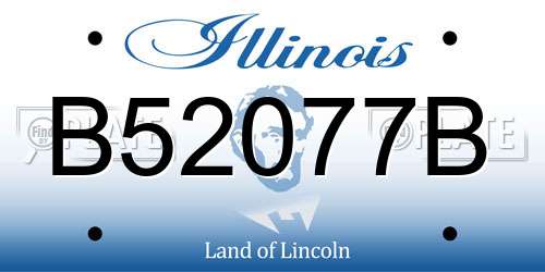 B52077B Illinois License Plate