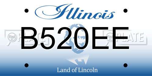 B520EE Illinois License Plate
