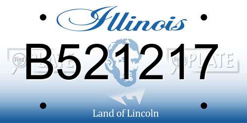 B521217 Illinois License Plate