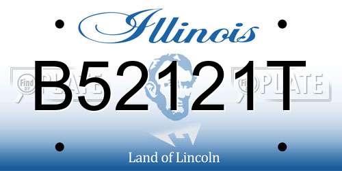 B52121T Illinois License Plate