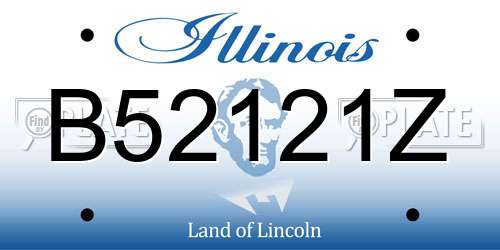 B52121Z Illinois License Plate