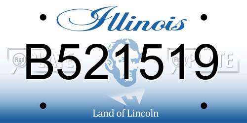 B521519 Illinois License Plate