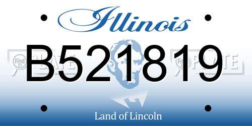 B521819 Illinois License Plate