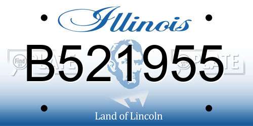 B521955 Illinois License Plate