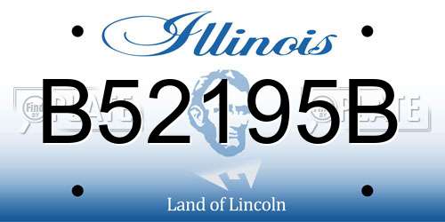 B52195B Illinois License Plate