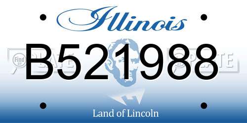 B521988 Illinois License Plate