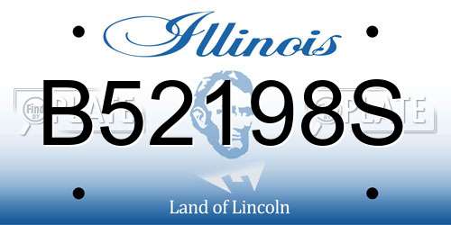 B52198S Illinois License Plate