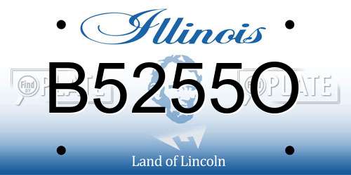 B5255O Illinois License Plate