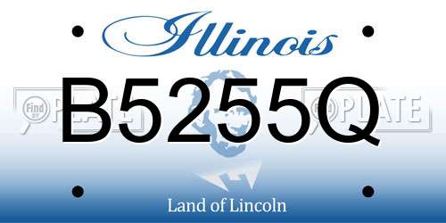 B5255Q Illinois License Plate
