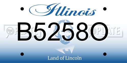 B5258O Illinois License Plate