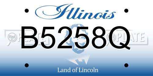 B5258Q Illinois License Plate