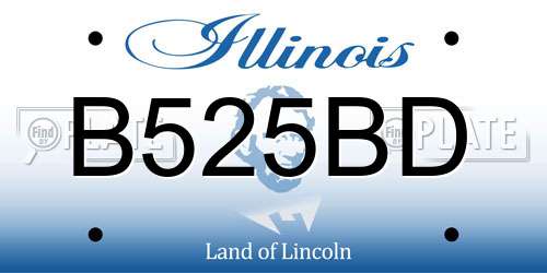 B525BD Illinois License Plate