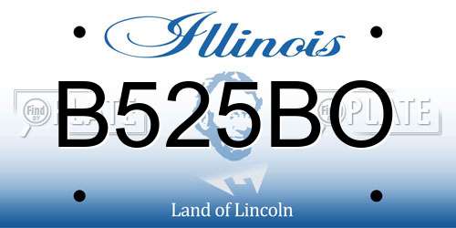 B525BO Illinois License Plate