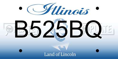 B525BQ Illinois License Plate
