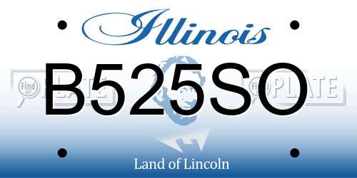 B525SO Illinois License Plate