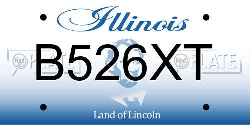 B526XT Illinois License Plate