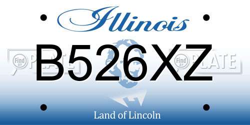 B526XZ Illinois License Plate